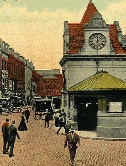 Postcard of Old Scollay Square in Boston